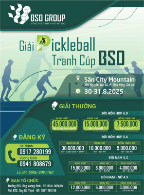 ภาพ Giải Pickleball Tranh Cúp BSO